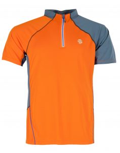 Ternua Men Lite orange and grey dryshell shirt