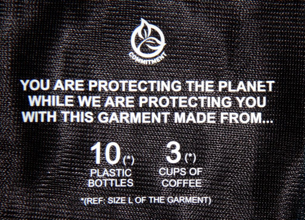 Sustainable Projects: Ternua Dulau jacket inside tag