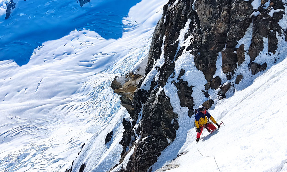 Oriol Barón en el cerro San Valentín